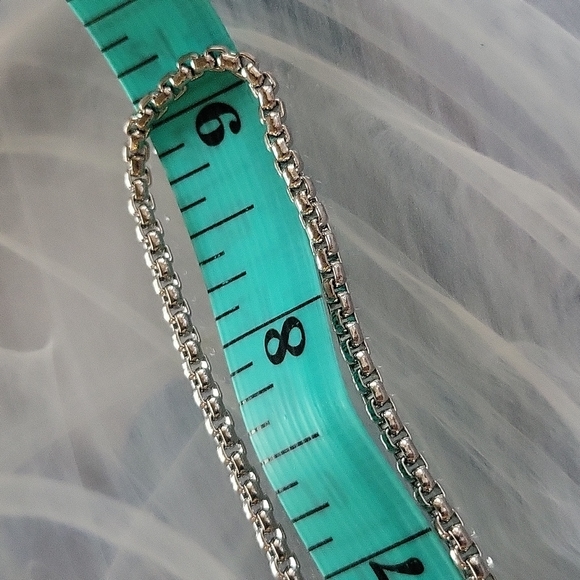 18k Rhodium Plated 18" Box Link Chain - Picture 9 of 9